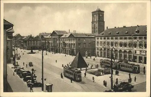 Strassenbahn Karlsruhe A.H. Platz Kat. Strassenbahn