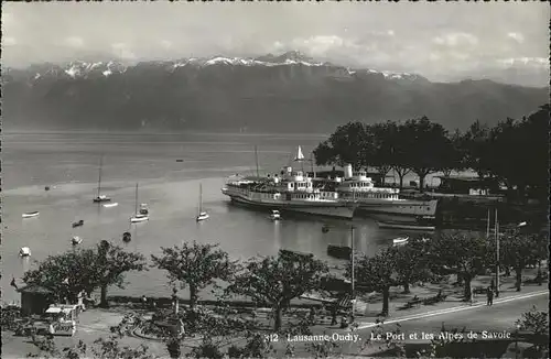 Dampfer Binnenschifffahrt Lausanne Ouchy Hafen Alpes de Savoie Kat. Schiffe