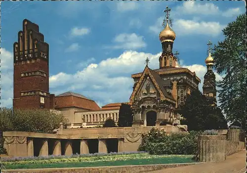 Russische Kapelle Kirche Darmstadt Hochzeitsturm Kat. Gebaeude