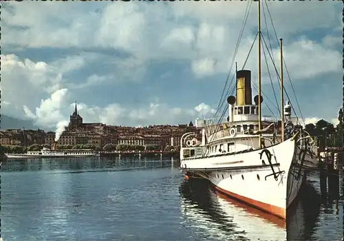 Dampfer Binnenschifffahrt Geneve Quai Mont Blanc Kat. Schiffe