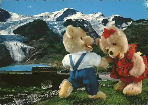 Teddy Teddybaer Teddy bear Sustenpass Tanz Autobus Kat. Kinderspielzeug