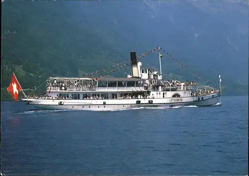 Dampfer Seitenrad DS Loetschberg Brienzersee Berner Oberland Kat. Schiffe