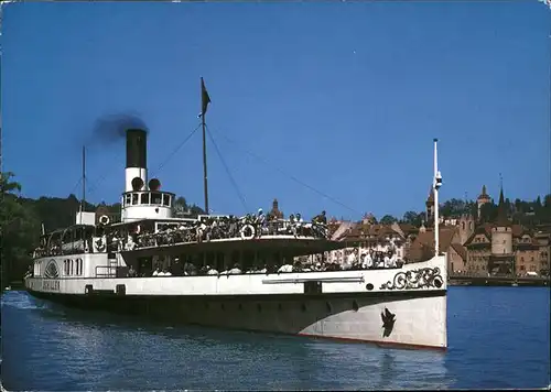 Dampfer Seitenrad Schiller Vierwaldstaettersee Kat. Schiffe