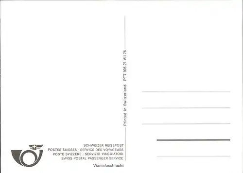 Postbus Schweiz Viamalaschlucht Kat. Post