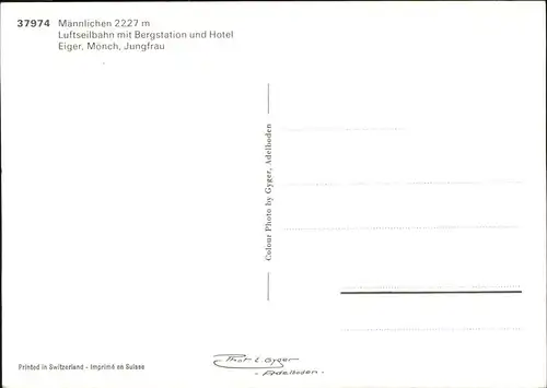 Seilbahn Eiger Moench Jungfrau / Bahnen /