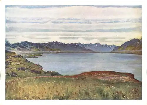 Hodler Ferdinand Nr. 2 Genfersee  Kat. Kuenstlerkarte