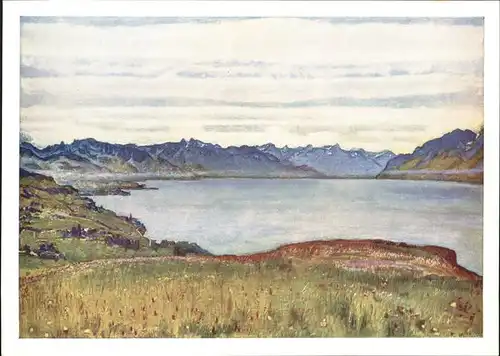 Hodler Ferdinand Nr. 2 Genfersee Kat. Kuenstlerkarte