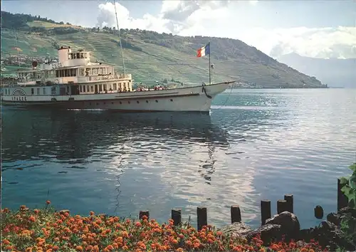 Dampfer Seitenrad Italie Lac Leman Genfersee Kat. Schiffe