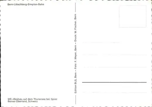 Faehre MS Beatus Thunersee bei Spiez  Kat. Schiffe