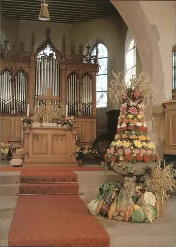 Kirchenorgel St.Galluskirche oetlingen Erntedank Pyramide Kat. Musik