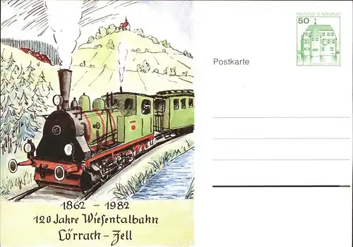 Lokomotive Wiesentalbahn Loerrach Zell Kat. Eisenbahn