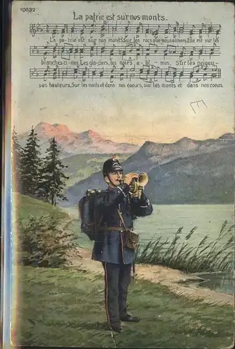 Trompeter Liederkarte Schweiz  Kat. Musik