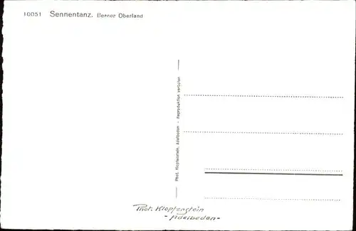 Tanz Taenzer Sennetanz Berner Oberland / Tanz /