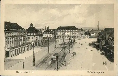 Strassenbahn Karlsruhe Bahnhofsplatz Kat. Strassenbahn