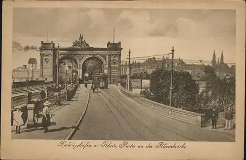 Strassenbahn Ludwigshafen am Rhein Rheinbruecke Kat. Strassenbahn