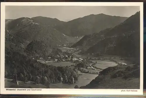 Foto Kellner Rolf Nr. 1522 Wiesental Utzenfeld Geschwend Kat. Fotografie