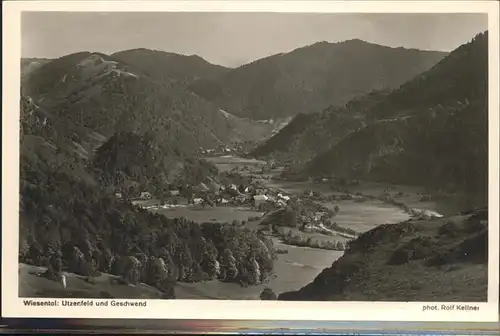 Foto Kellner Rolf Nr. 1522 Wiesental Utzenfeld Geschwend Kat. Fotografie