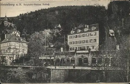 Zahnradbahn Station Schloss Heidelberg  Kat. Bergbahn