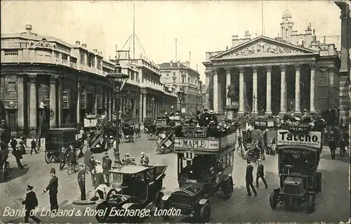 London Bank of England and Royal Exchange Kat. City of London