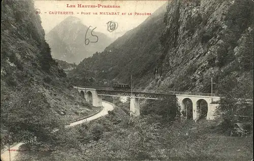 Cauterets Pont de Meyabat et le Peguere Les Pyrenees Kat. Cauterets