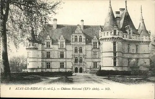 Azay le Rideau Chateau National XVI siecle Kat. Azay le Rideau