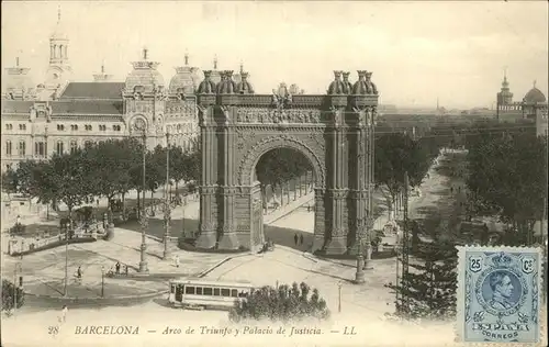 Barcelona Cataluna Arco de Triunfo y Palacio de Justicia Kat. Barcelona