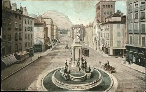 Grenoble Place Notre Dame Monument de Centenaire Kat. Grenoble