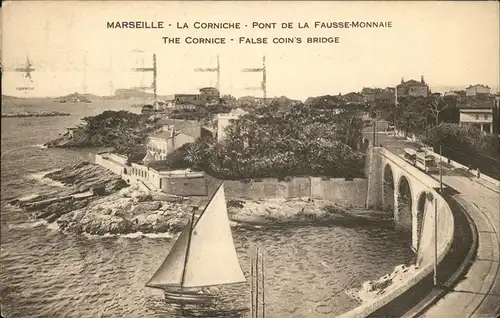 Marseille La Corniche Pont de la Fausse Monnaie Kat. Marseille