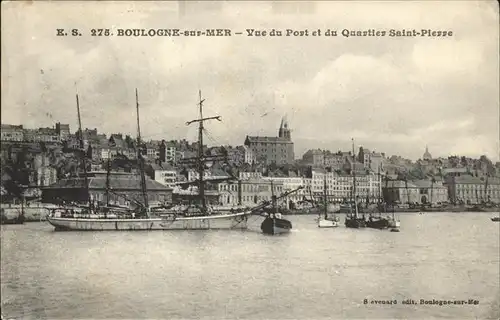 Boulogne sur Mer Vue du Port et du Quartier Saint Pierre Kat. Boulogne sur Mer