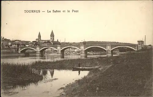 Tournus La Saone et le Pont Kat. Tournus