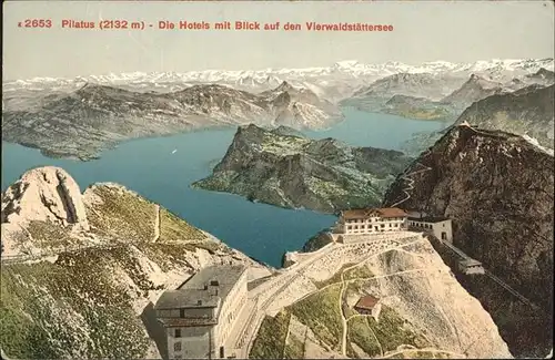 Pilatus Die Hotels mit Blick auf Vierwaldstaettersee Kat. Pilatus