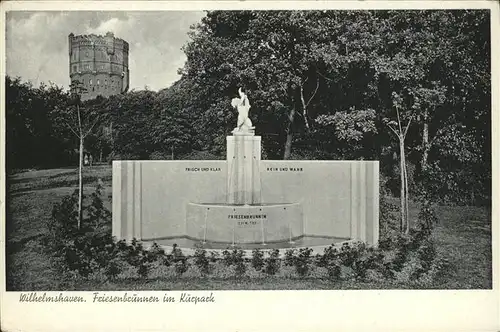 wz93920 Wilhelmshaven Friesenbrunnen im Kurpark Feldpost Kategorie. Wilhelmshaven Alte Ansichtskarten
