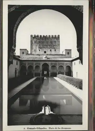 Granada Andalucia Alhambra Patio de los Arroyanes Kat. Granada