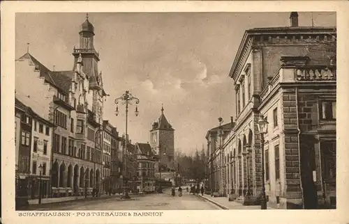 Schaffhausen SH Postgebaeude Bahnhof Kat. Schaffhausen