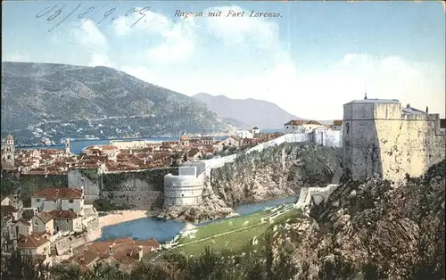 Ragusa mit Fort Lorenzo Kat. Dubrovnik