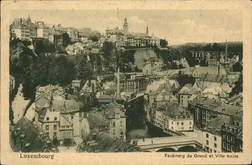 Luxembourg Luxemburg Faubourg du Grund et Ville haute Oberstadt / Luxembourg /