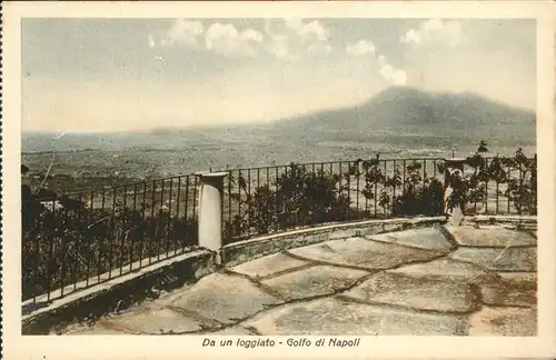 Napoli Neapel Collegio Da un loggiato Golfo di Napoli Alfonso Maria de Liguori Kat. Napoli