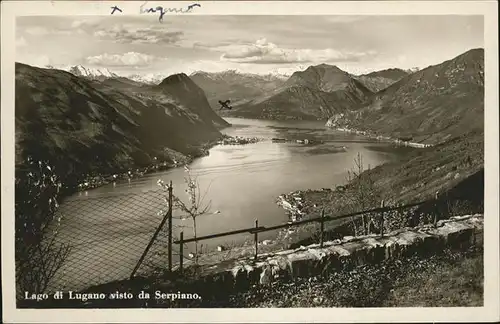 Serpiano TI Panorama Lago di Lugano Luganersee Kat. Lugano