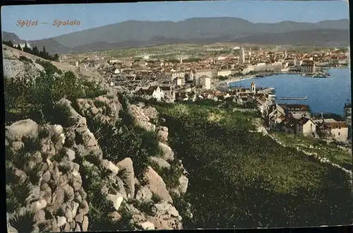 Split Spalato Panorama Hafen