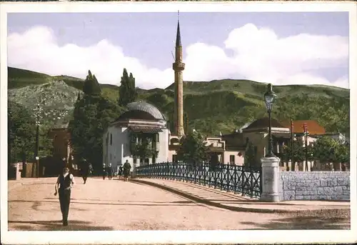 Sarajevo Careva dzamija Kaiser Moschee Bruecke Kat. Sarajevo