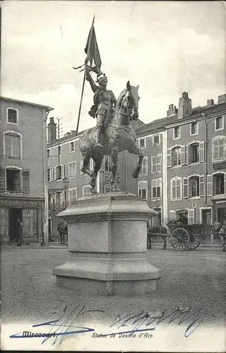 Mirecourt Statue de Jeanne d Arc Denkmal Kat. Mirecourt