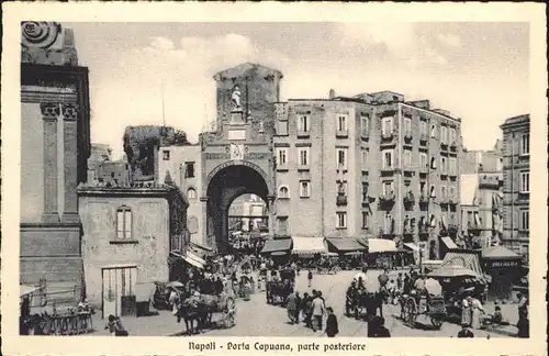 Napoli Neapel Porta Capuana Pferdefuhrwerk Kat. Napoli