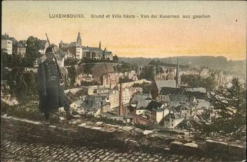 Luxembourg Luxemburg Grund et Ville haute Hochstadt Blick von Kasernen / Luxembourg /