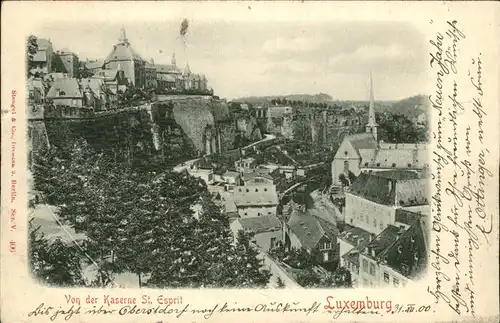 Luxembourg Luxemburg Blick von der Kaserne St. Esprit / Luxembourg /