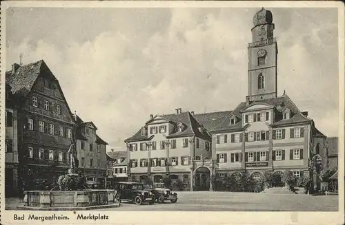 Bad Mergentheim Marktplatz Brunnen Kat. Bad Mergentheim
