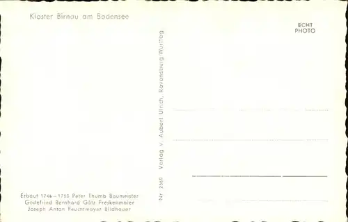 Birnau Kloster Wallfahrtskirche Gnadenbild Honigschlecker Kat. Uhldingen Muehlhofen