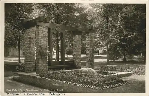 Bad Orb Spessart Sanitaetsrat Dr. Scherf Denkmal Kat. Bad Orb