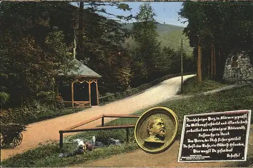 Ilmenau Thueringen Bad Ilmenau Scheffel Denkmal Blick auf August Alt Huette Pavillon Kat. Ilmenau