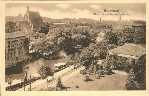 Bromberg Pommern Westpreussen Blick von Danziger Bruecke Kat. Bydgoszcz