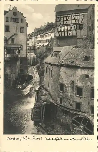 Saarburg Saar Wasserfall mit alten Muehlen Kat. Saarburg